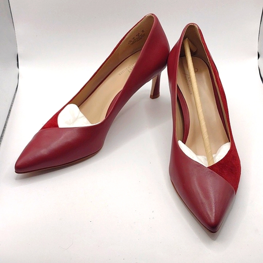 Naturalizer 27 Edit Faris Leather Pointed Toe Pumps - Ruby